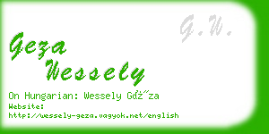 geza wessely business card